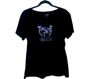 Titania Bling Kentucky Derby Black Tee Size 2XL
